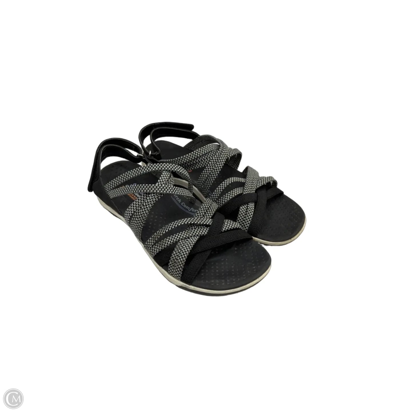 Sandals Sport By Skechers In Black & Grey, Size: 6.5