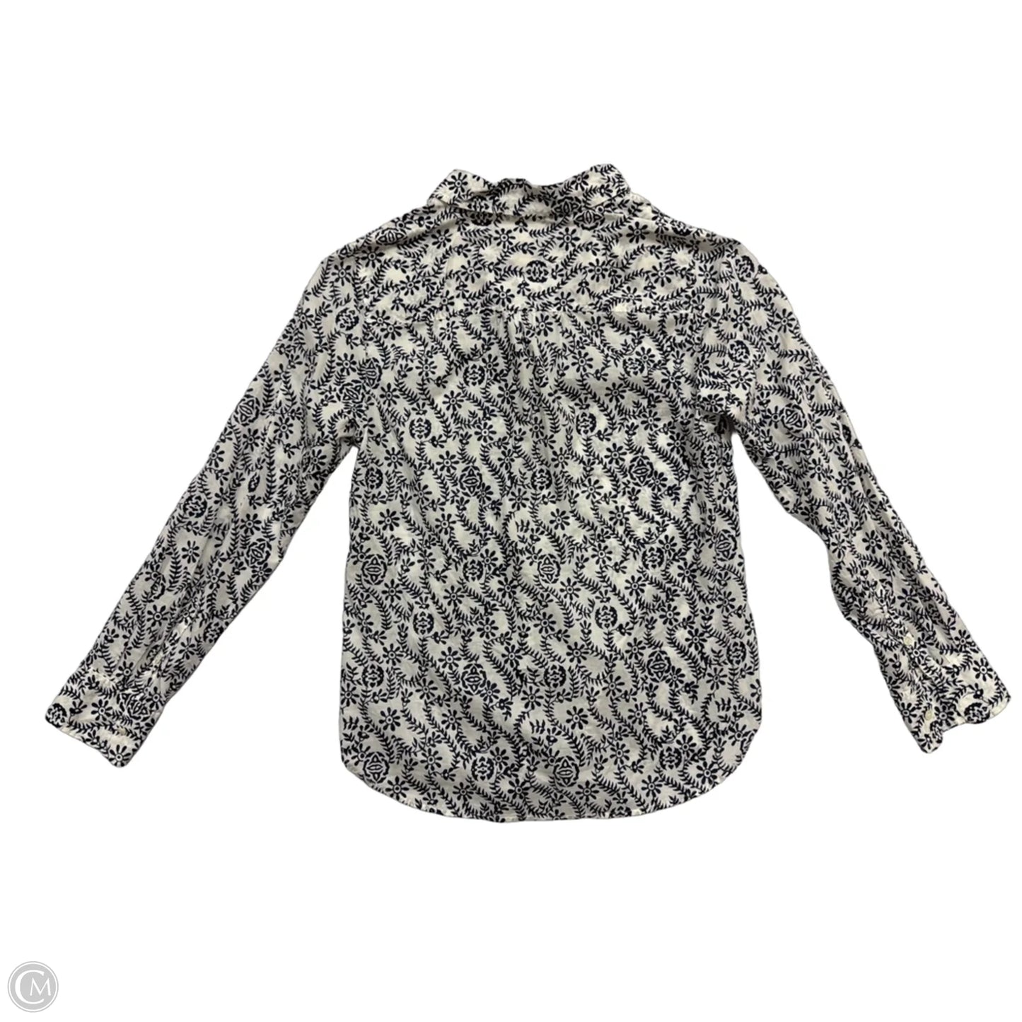 Top Long Sleeve By J. Crew In Blue & White, Size: S