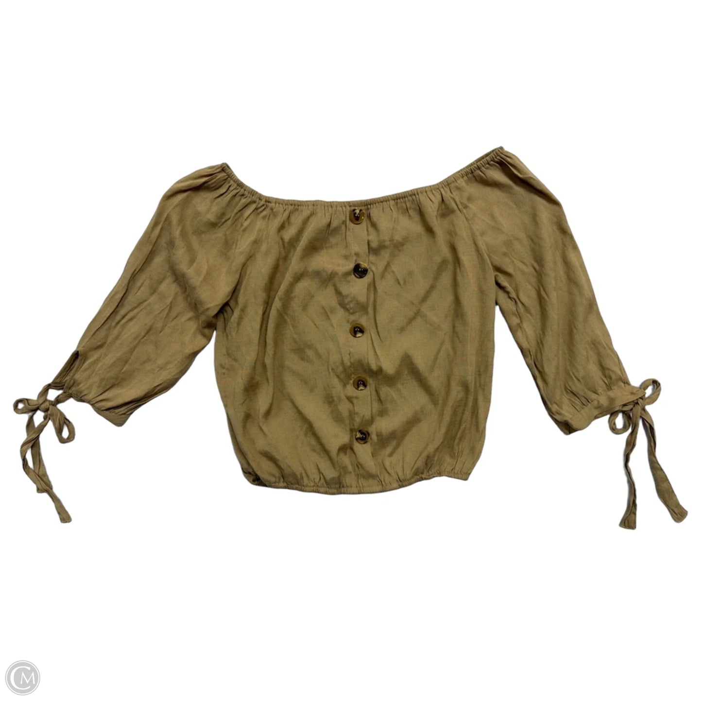 Top Long Sleeve By Papermoon In Brown, Size: M