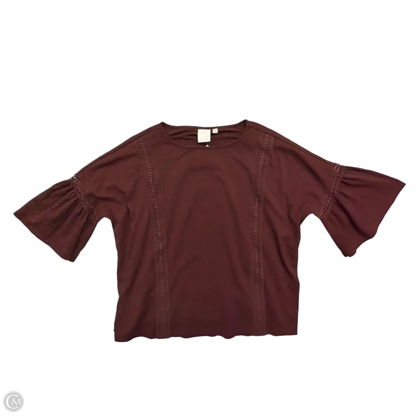 Top 3/4 Sleeve By Lc Lauren Conrad In Brown, Size: Xl