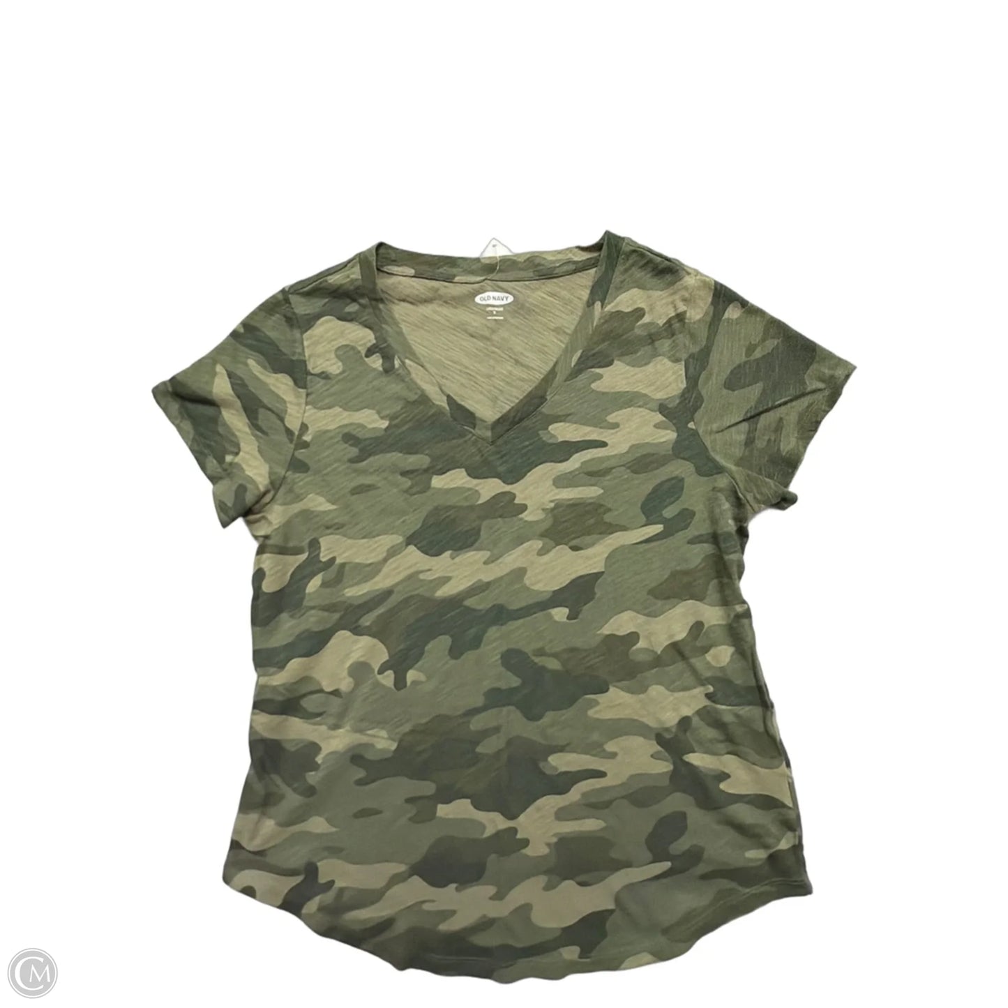 Top Short Sleeve Basic By Old Navy In Camouflage Print, Size: S