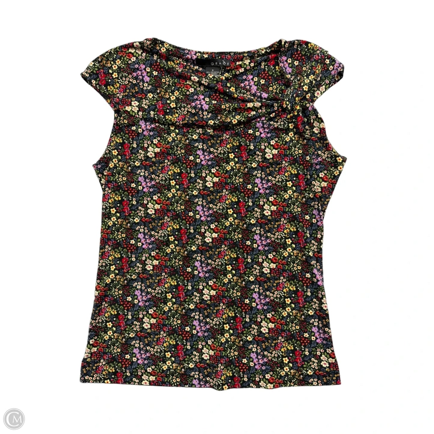 Top Sleeveless By Grace In Floral Print, Size: S