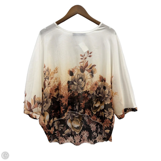 Top Short Sleeve By Clothes Mentor In Floral Print, Size: 2x