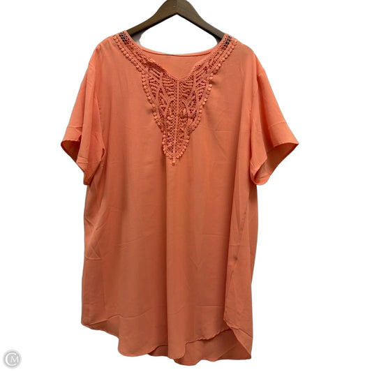 Dress Casual Midi By Cme In Peach, Size: 2x