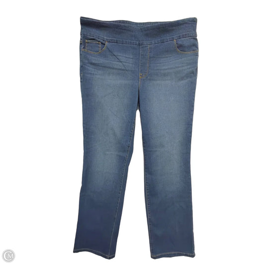 Jeans Straight By Bandolino In Blue Denim, Size: 16
