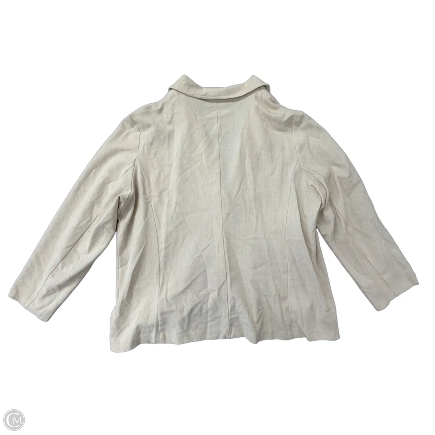Blazer By Sag Harbor In Beige, Size: 1x