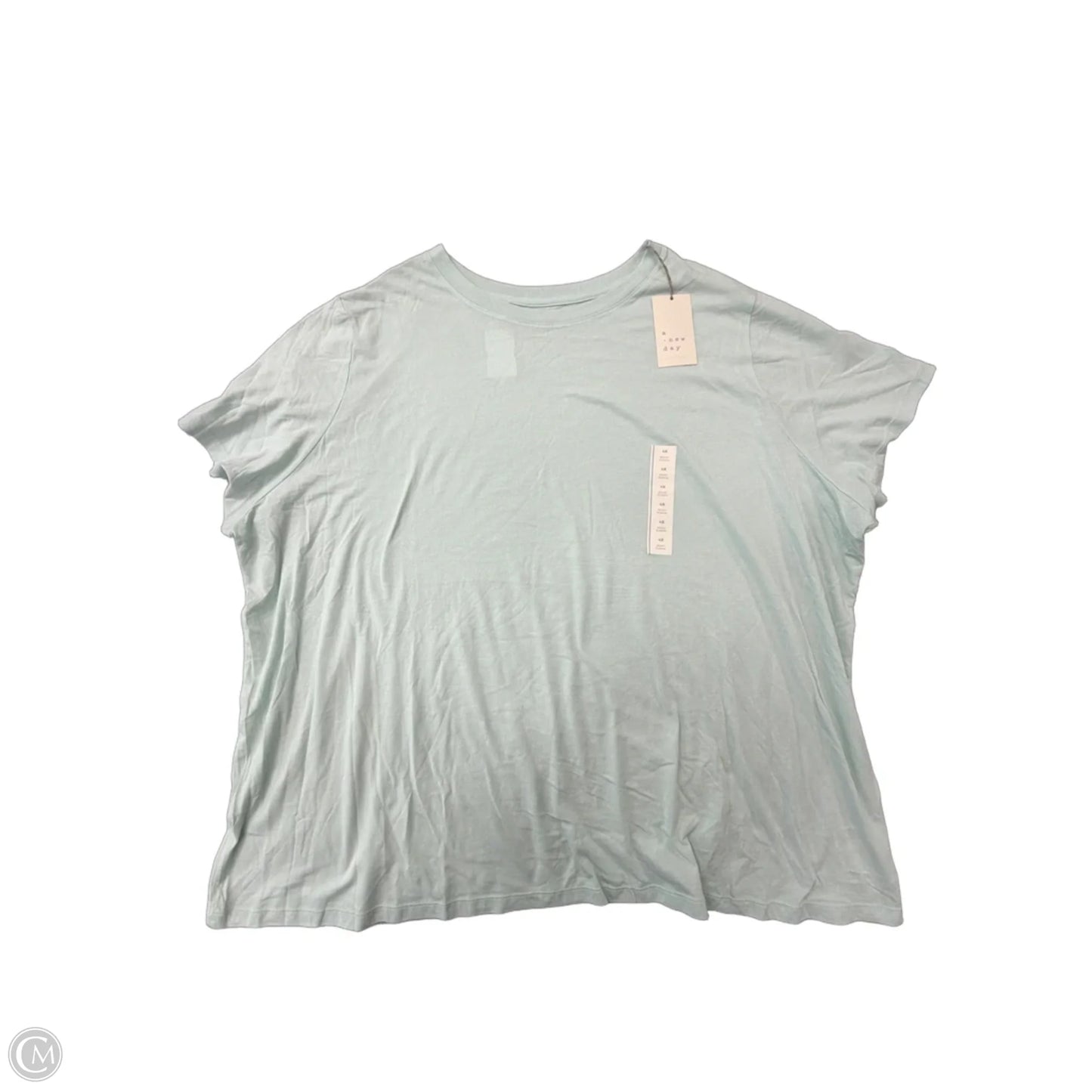 Top Short Sleeve Basic By A New Day In Green, Size: 4x