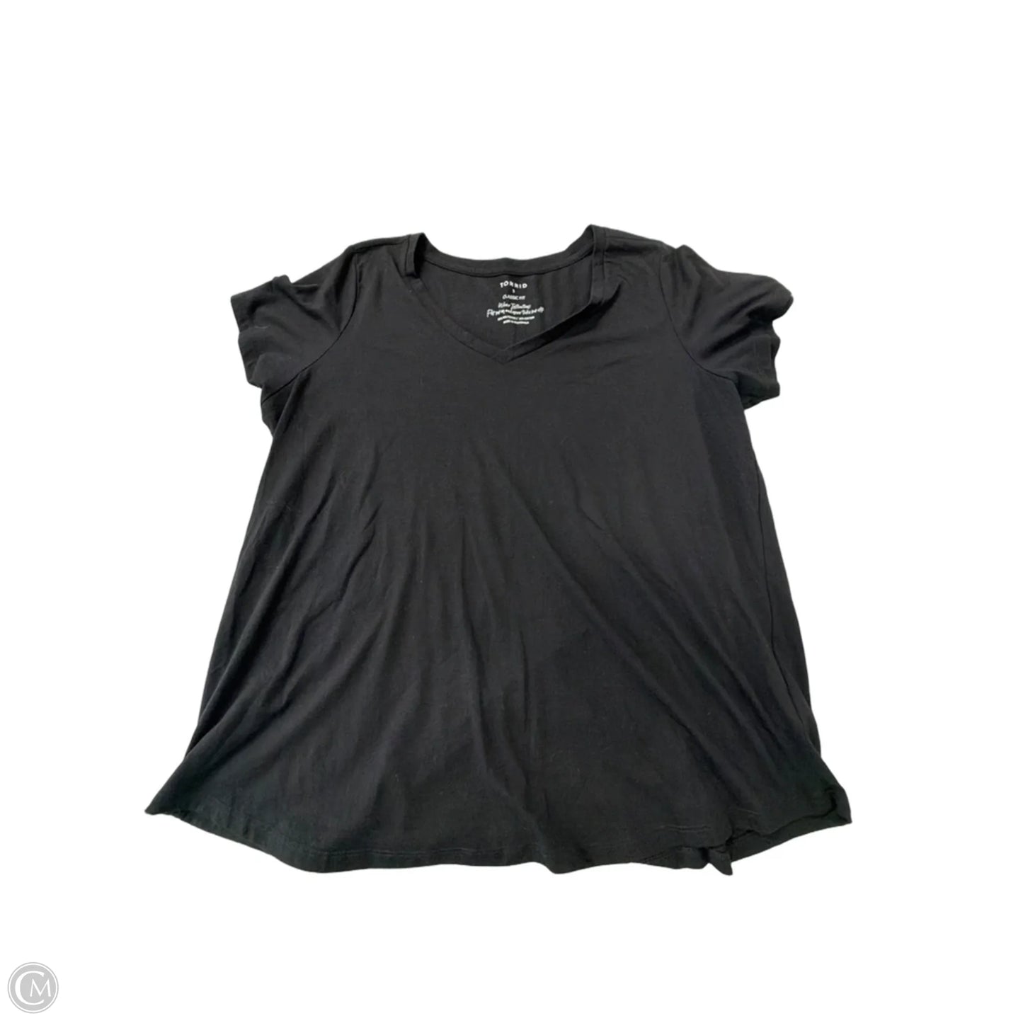 Top Short Sleeve Basic By Torrid In Black, Size: 3x