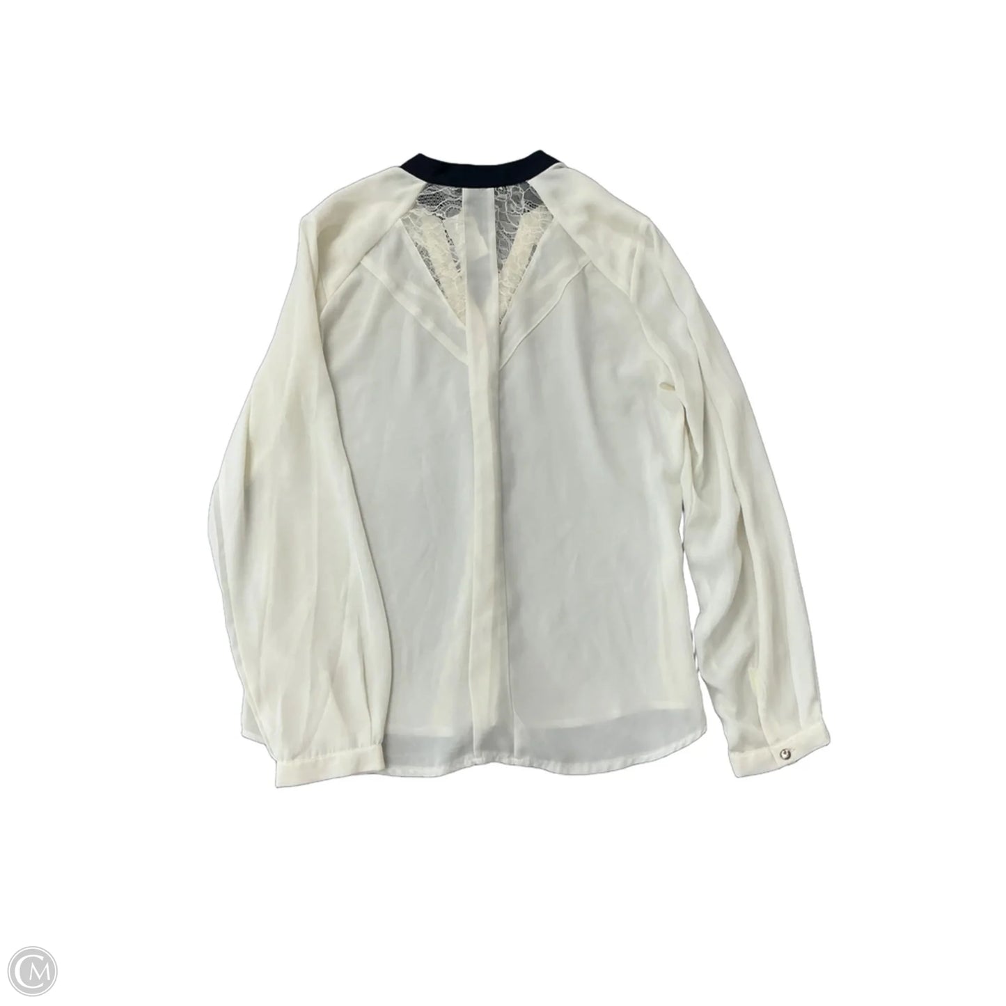 Top Long Sleeve By Metaphor In Cream, Size: M