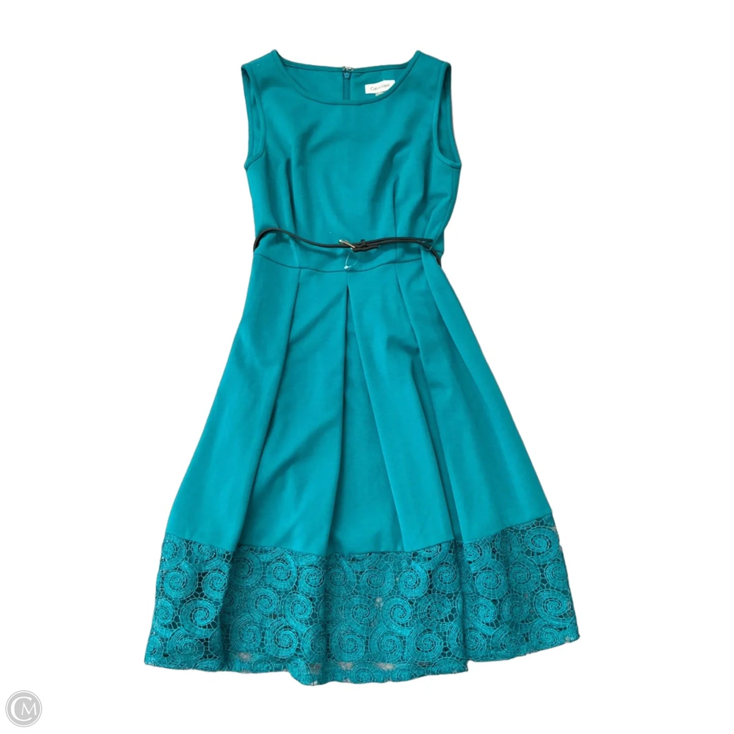 Dress Work By Calvin Klein In Teal, Size: Xs