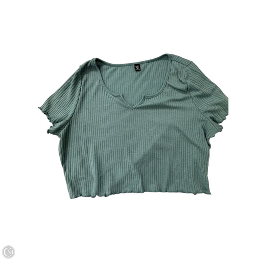 Top Short Sleeve By Shein In Green, Size: 4x
