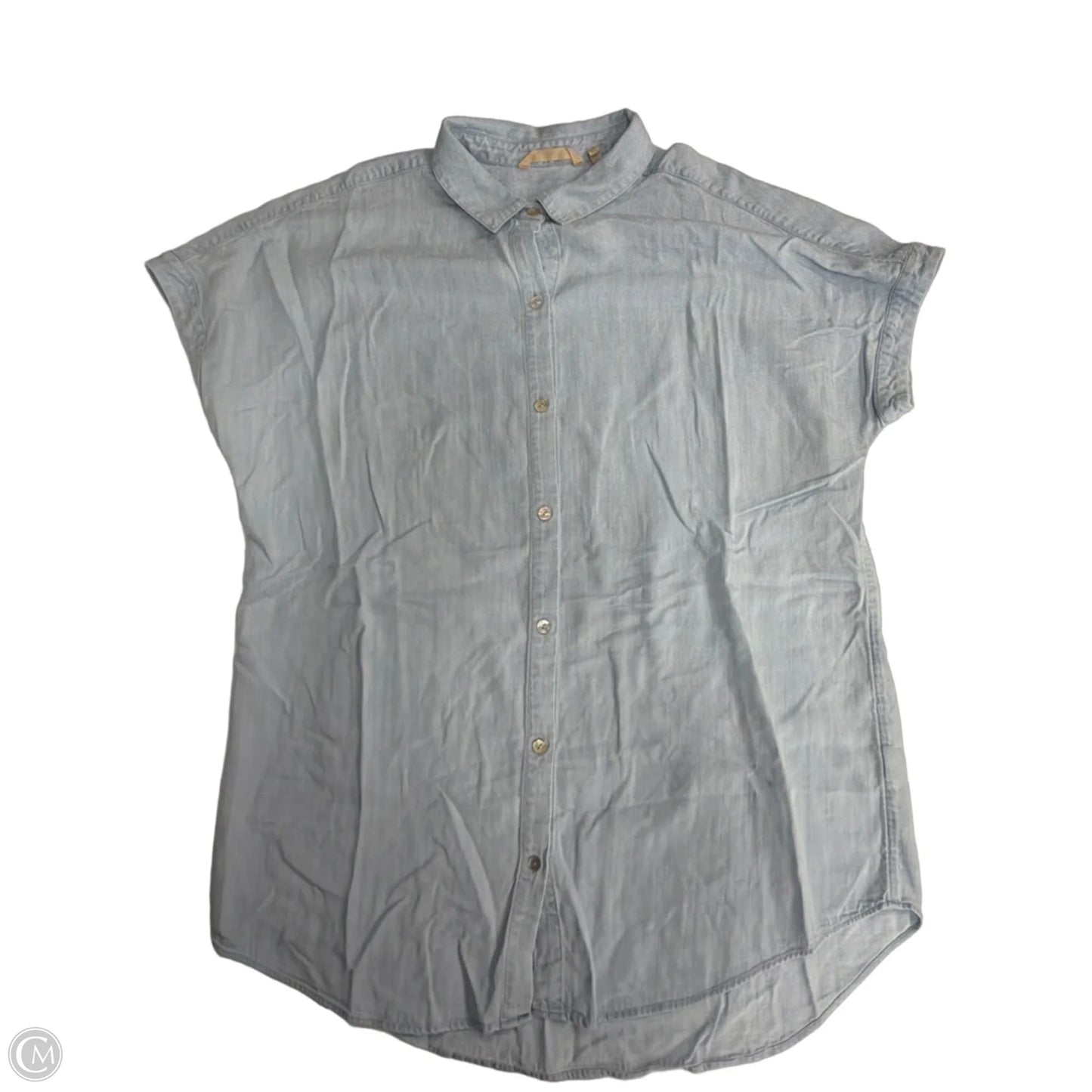 Top Short Sleeve By Soft Surroundings In Blue Denim, Size: M