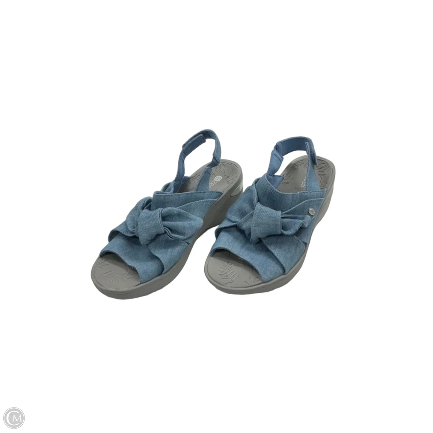 Sandals Flats By Bzees In Blue & Grey, Size: 9