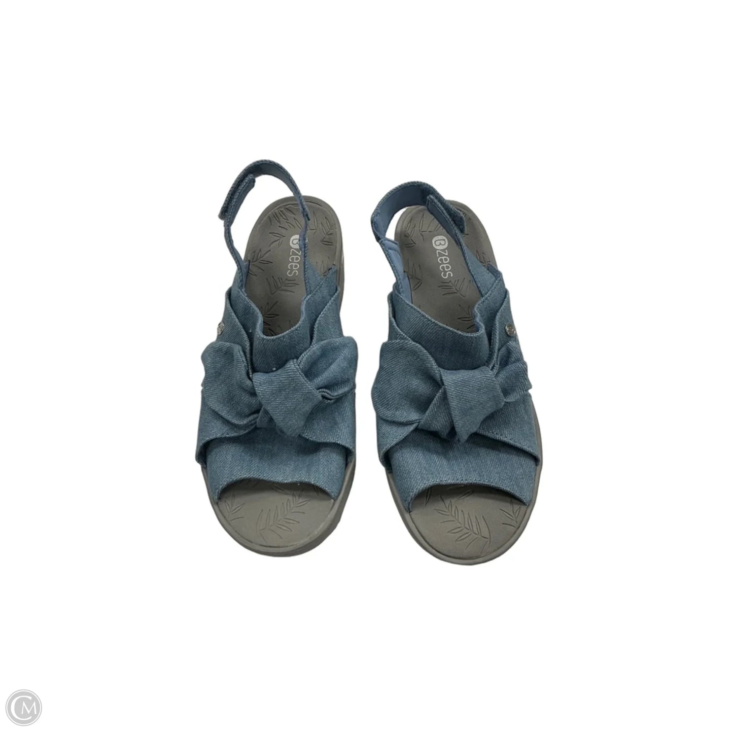 Sandals Flats By Bzees In Blue & Grey, Size: 9