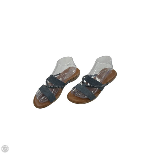 Sandals Flats By Italian Shoemakers In Blue & Brown, Size: 8.5