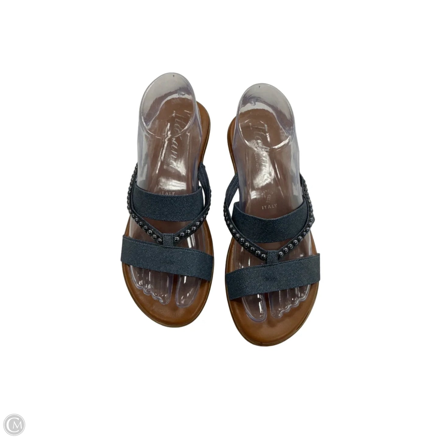 Sandals Flats By Italian Shoemakers In Blue & Brown, Size: 8.5