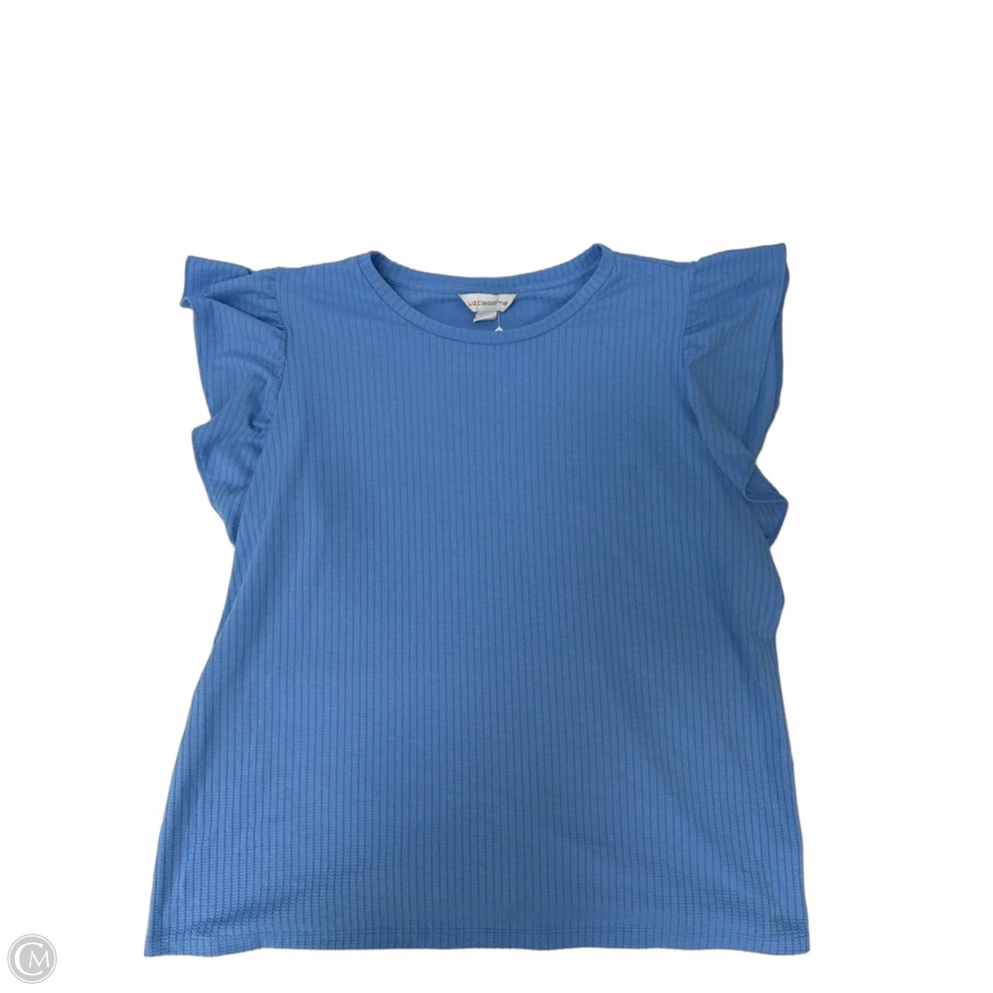 Top Short Sleeve By Liz Claiborne In Blue, Size: 1x