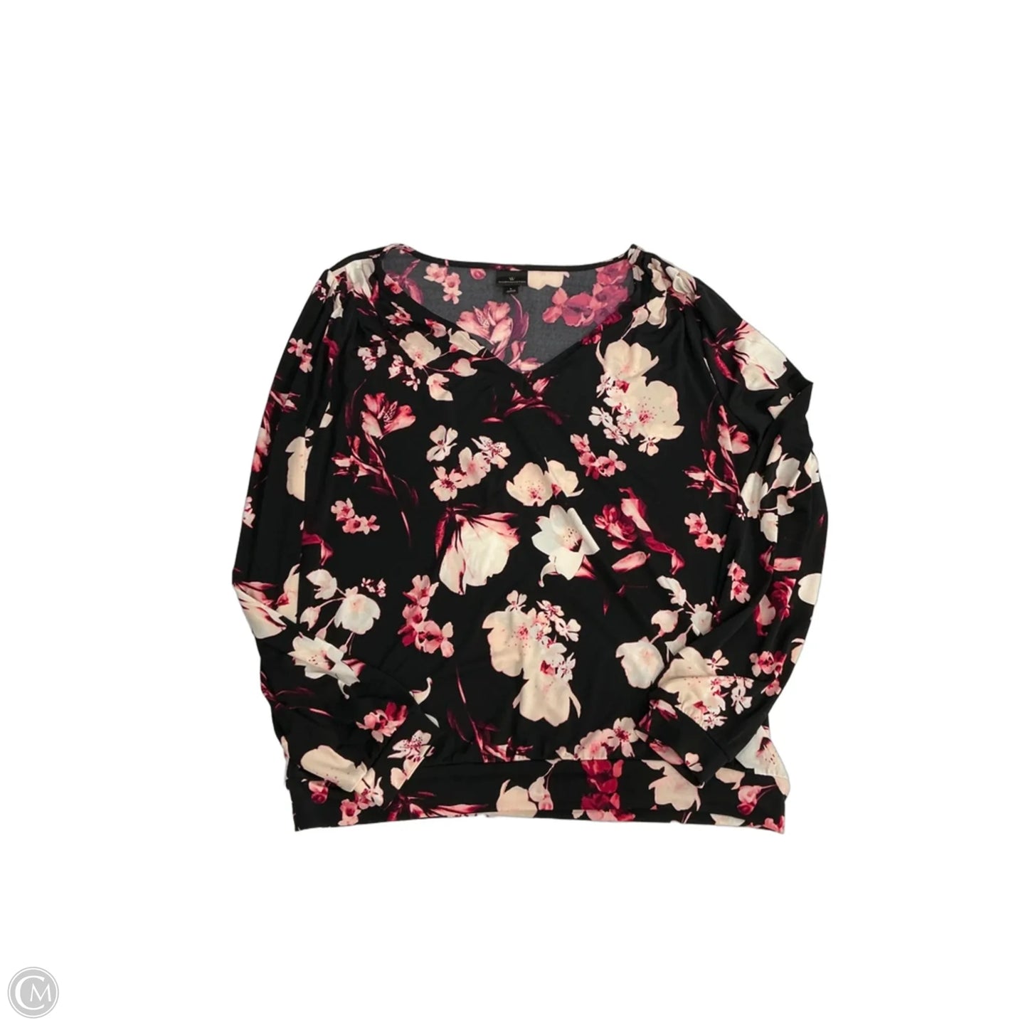 Top Long Sleeve By Worthington In Floral Print, Size: L