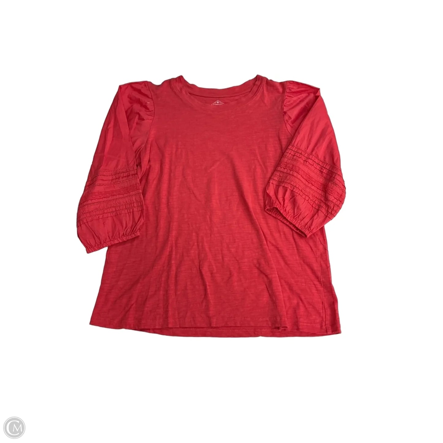 Top 3/4 Sleeve By St Johns Bay In Coral, Size: L