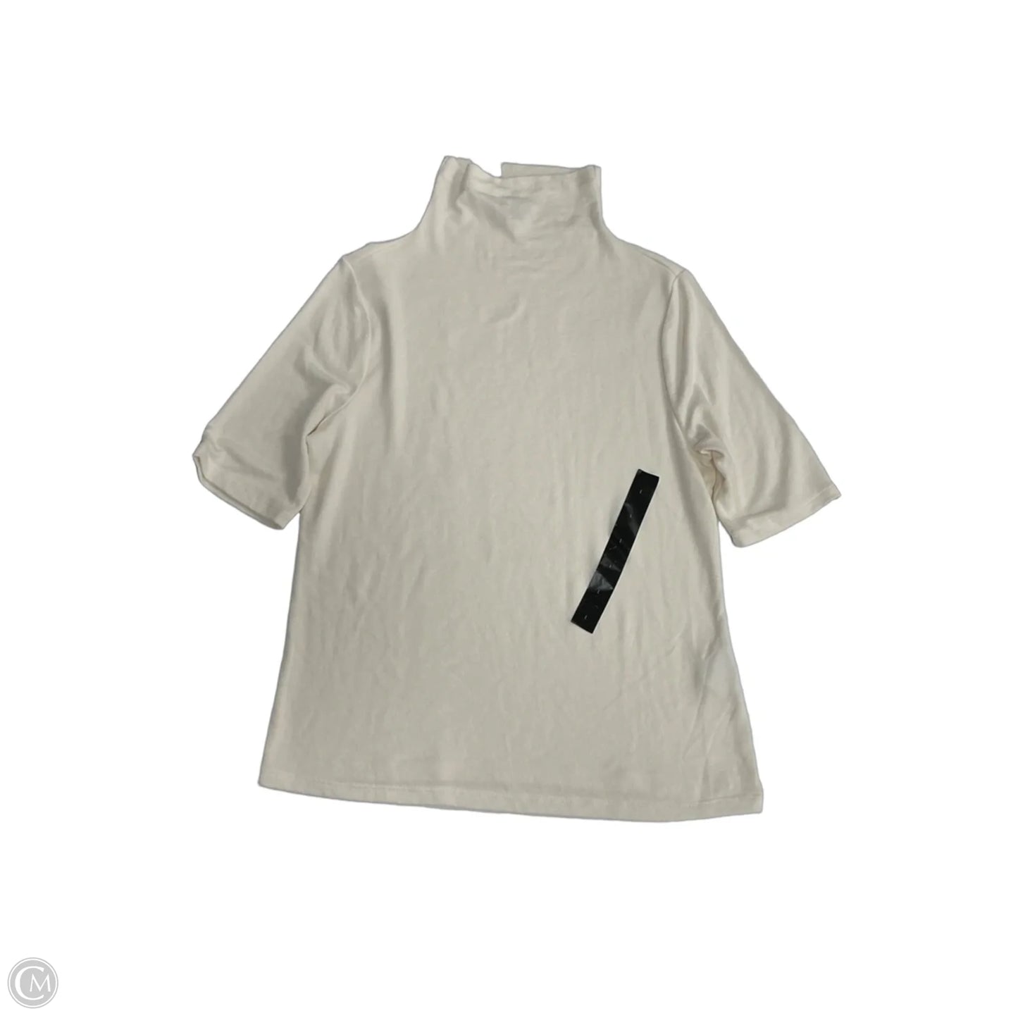 Top Short Sleeve By Banana Republic In Cream, Size: L