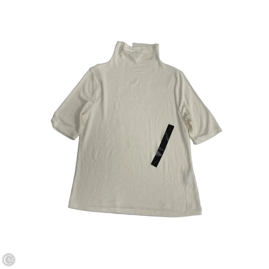 Top Short Sleeve By Banana Republic In Cream, Size: L