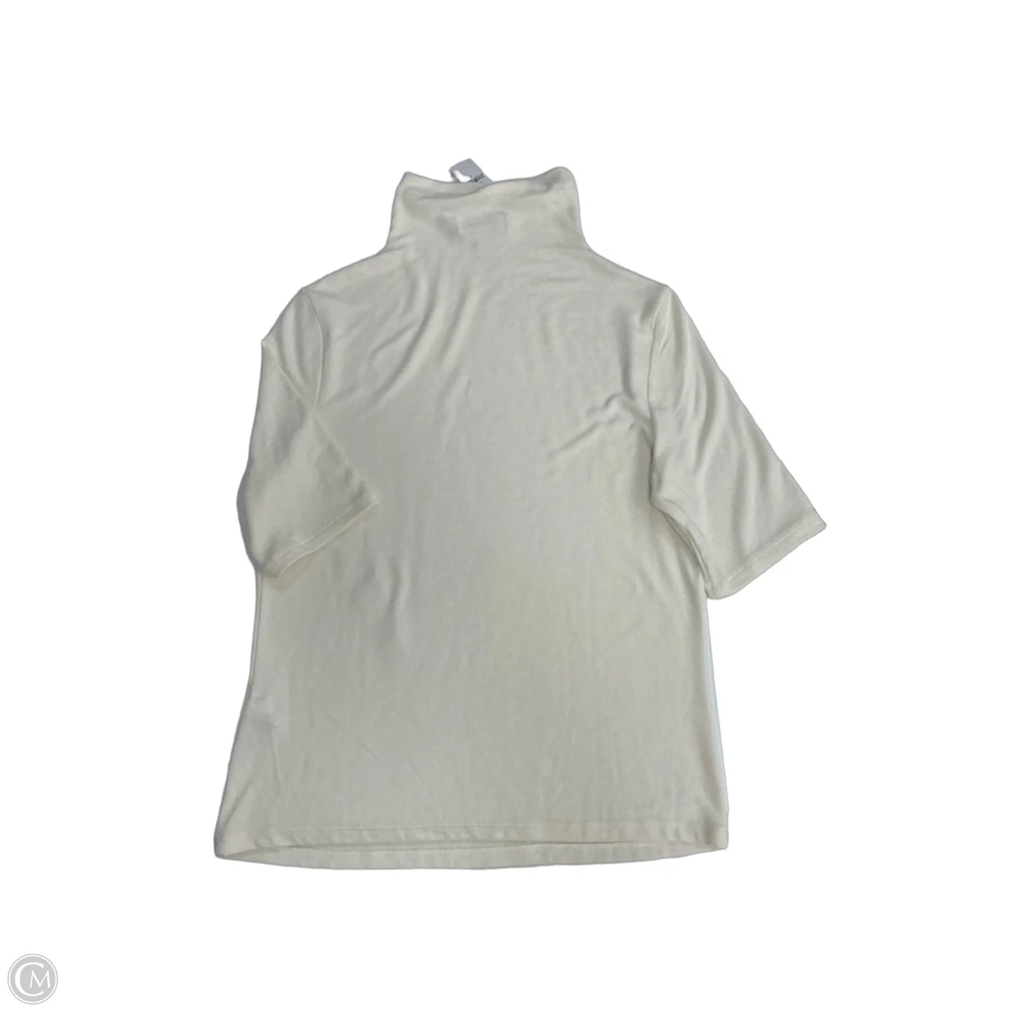 Top Short Sleeve By Banana Republic In Cream, Size: L