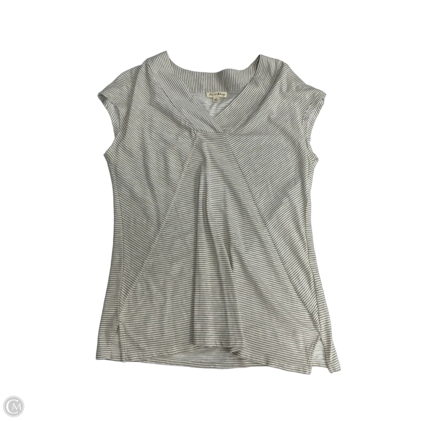 Top Short Sleeve By Jane And Delancey In Striped Pattern, Size: M