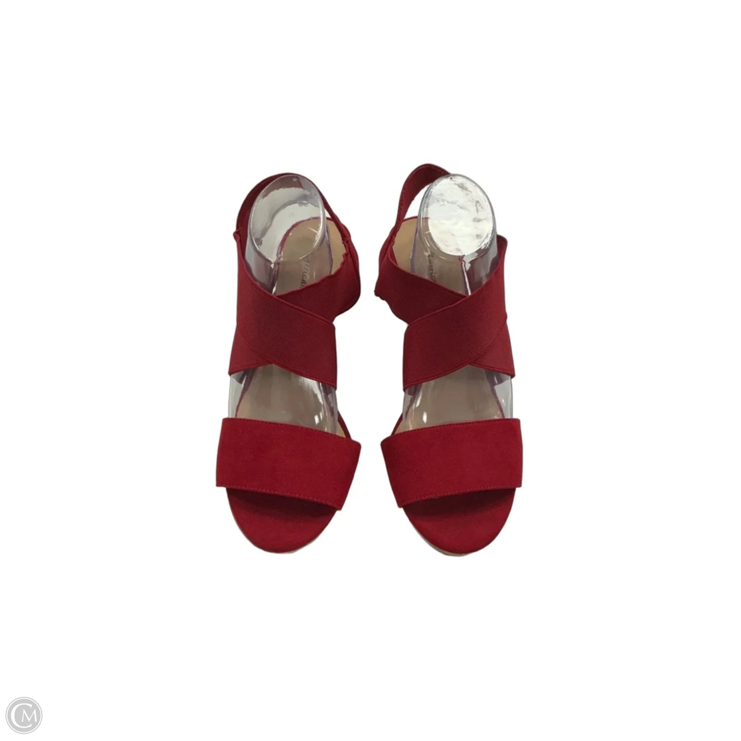 Sandals Heels Wedge By American Eagle In Red, Size: 10