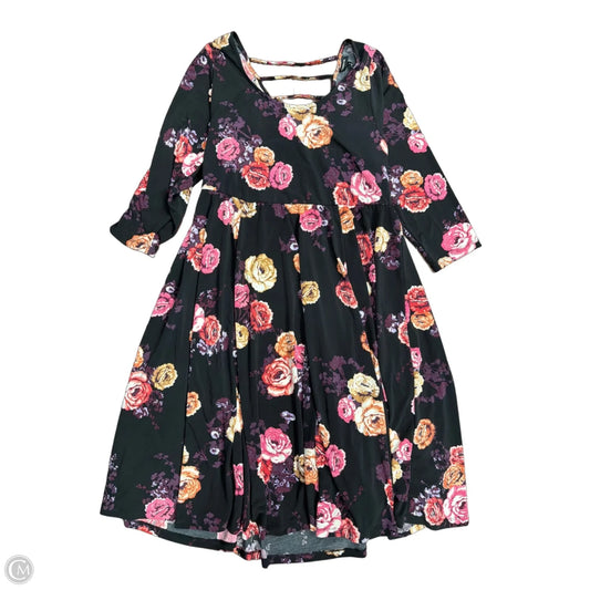 Dress Casual Midi By Torrid In Floral Print, Size: 1x