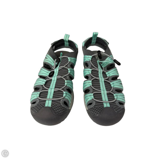 Shoes Athletic By Eddie Bauer In Green & Grey, Size: 6