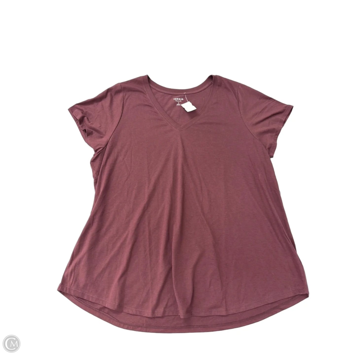 Top Short Sleeve Basic By Torrid In Purple, Size: 4x