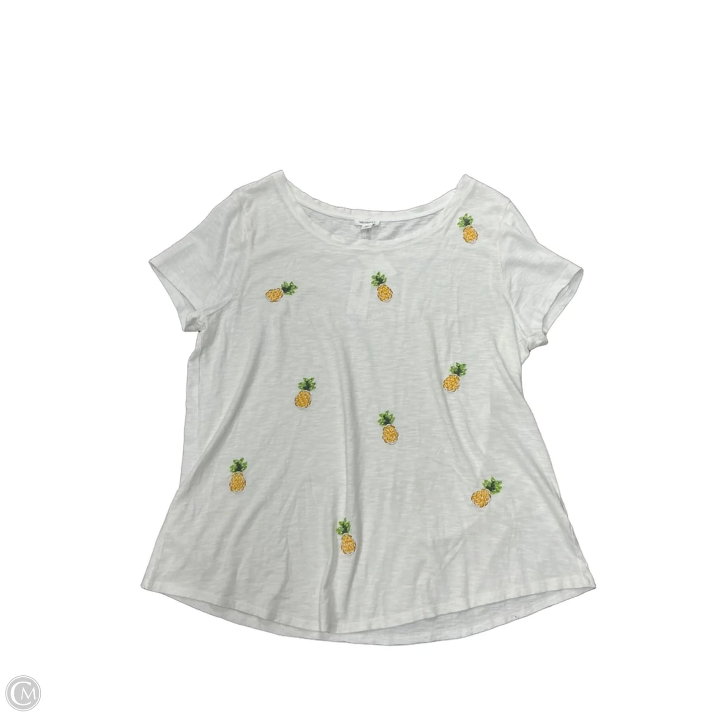 Top Short Sleeve By Westport In White, Size: Xl