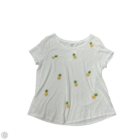 Top Short Sleeve By Westport In White, Size: Xl