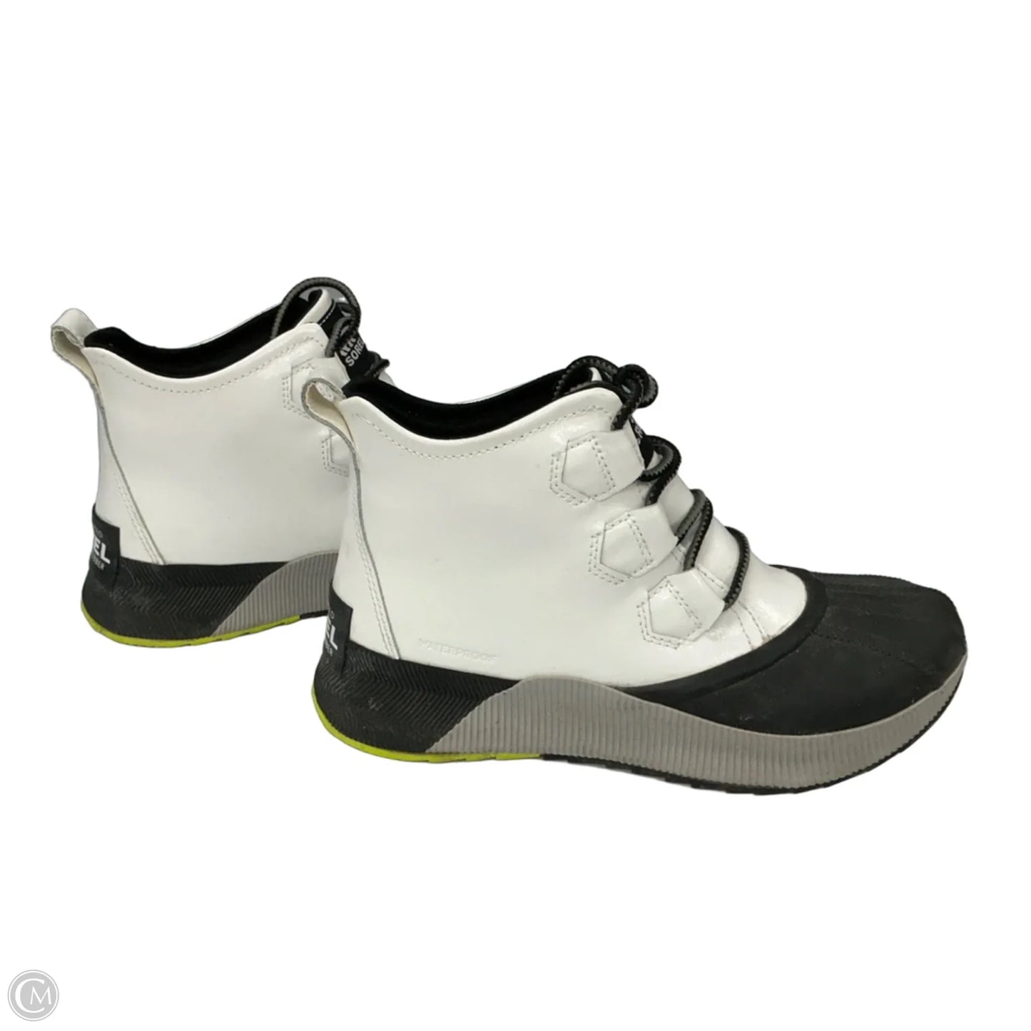 Boots Ankle Flats By Sorel In Black & White, Size: 8.5