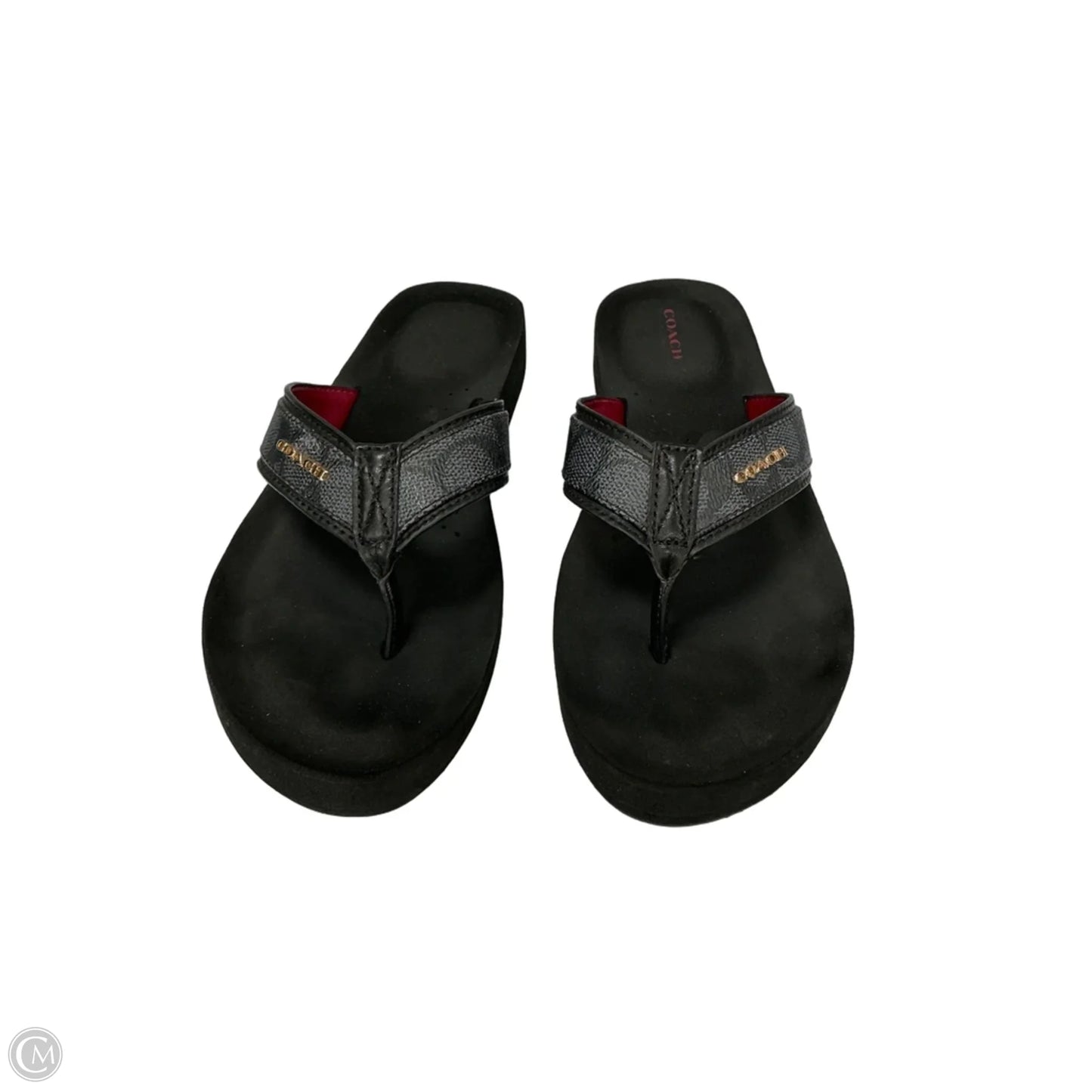 Sandals Designer By Coach In Black, Size: 9