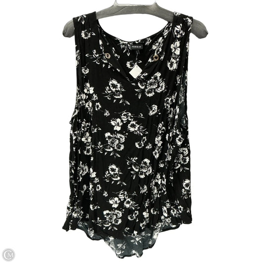 Top Sleeveless By Torrid In Black & White, Size: 3x