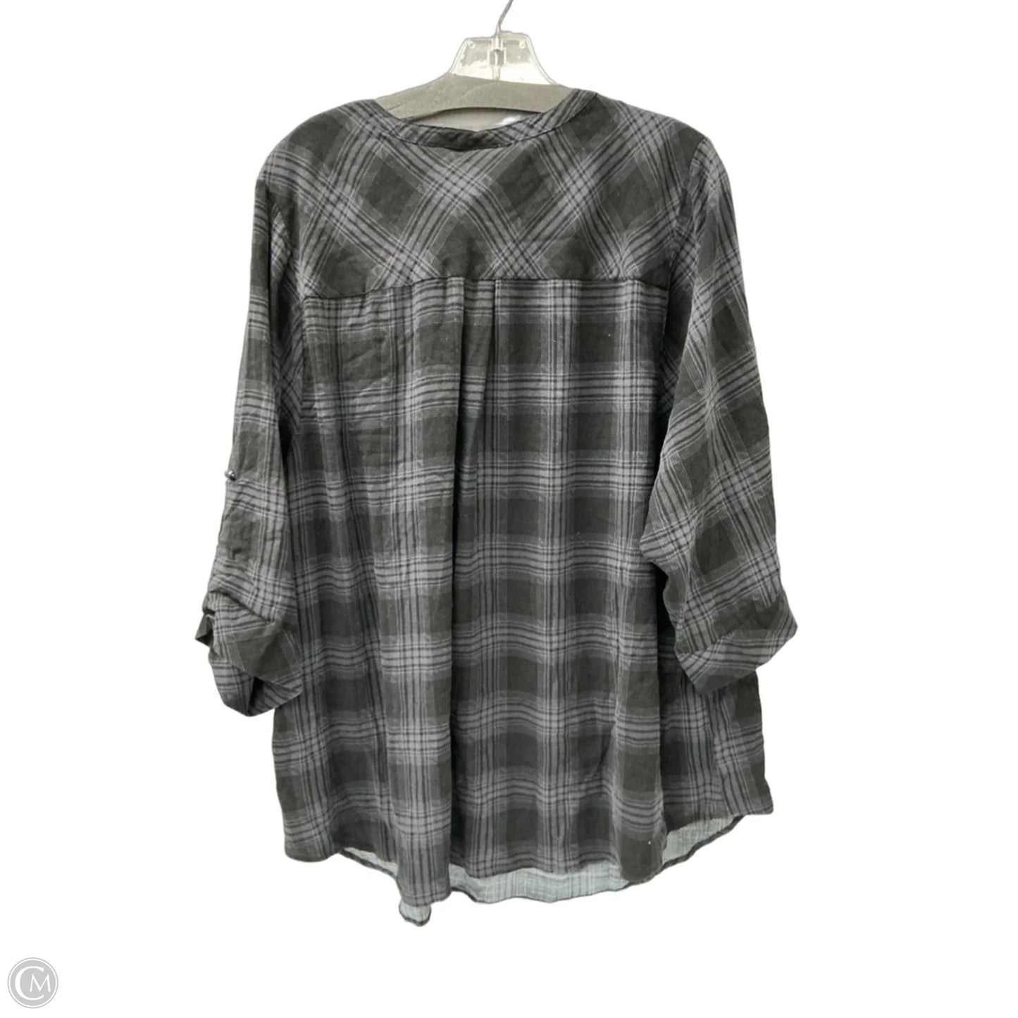 Top 3/4 Sleeve By Torrid In Plaid Pattern, Size: 4x
