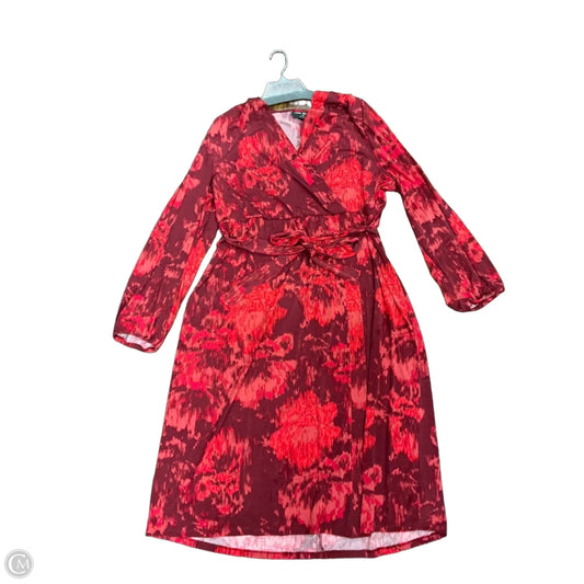 Dress Casual Midi By Lane Bryant In Red, Size: 1x