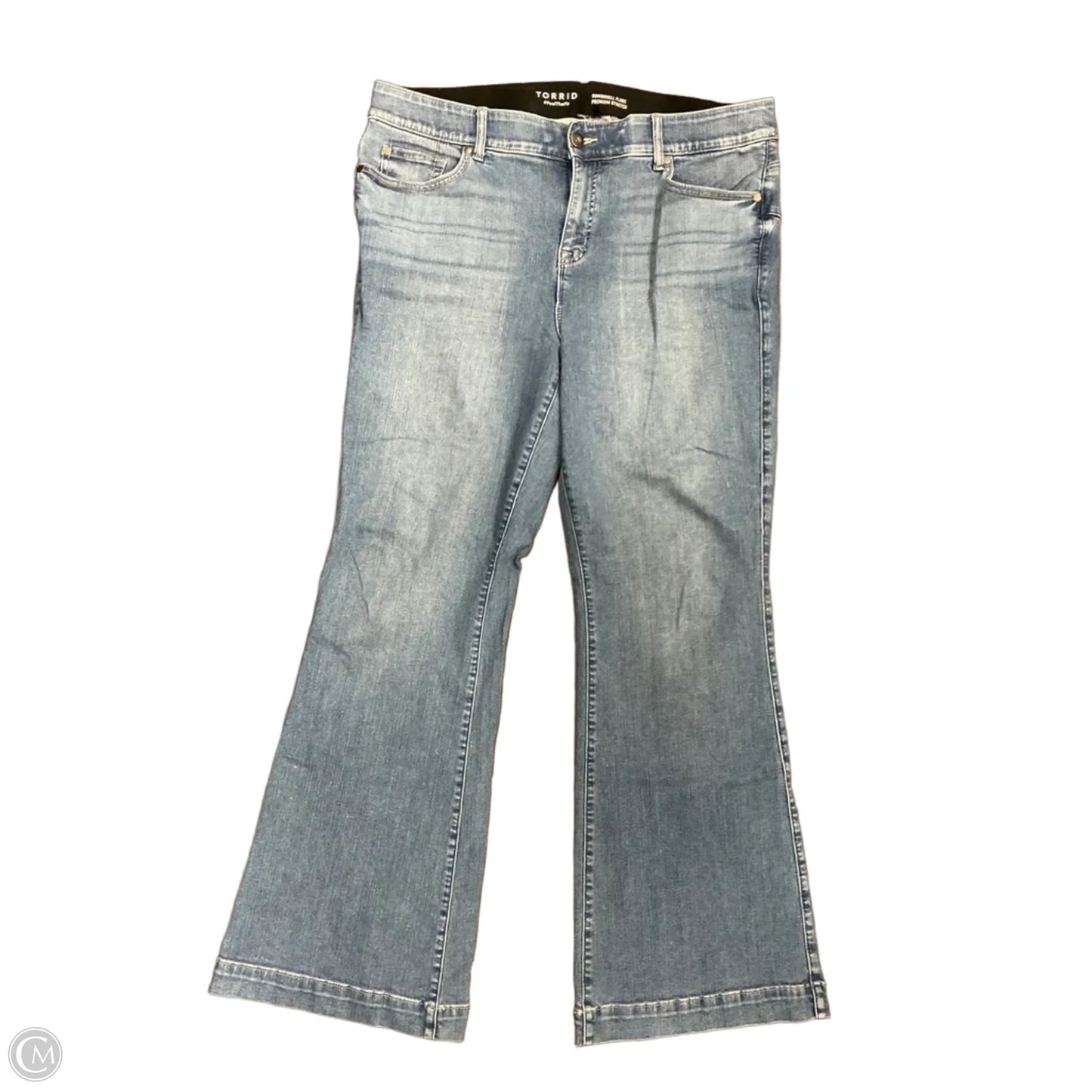 Jeans Flared By Torrid In Blue Denim, Size: 20