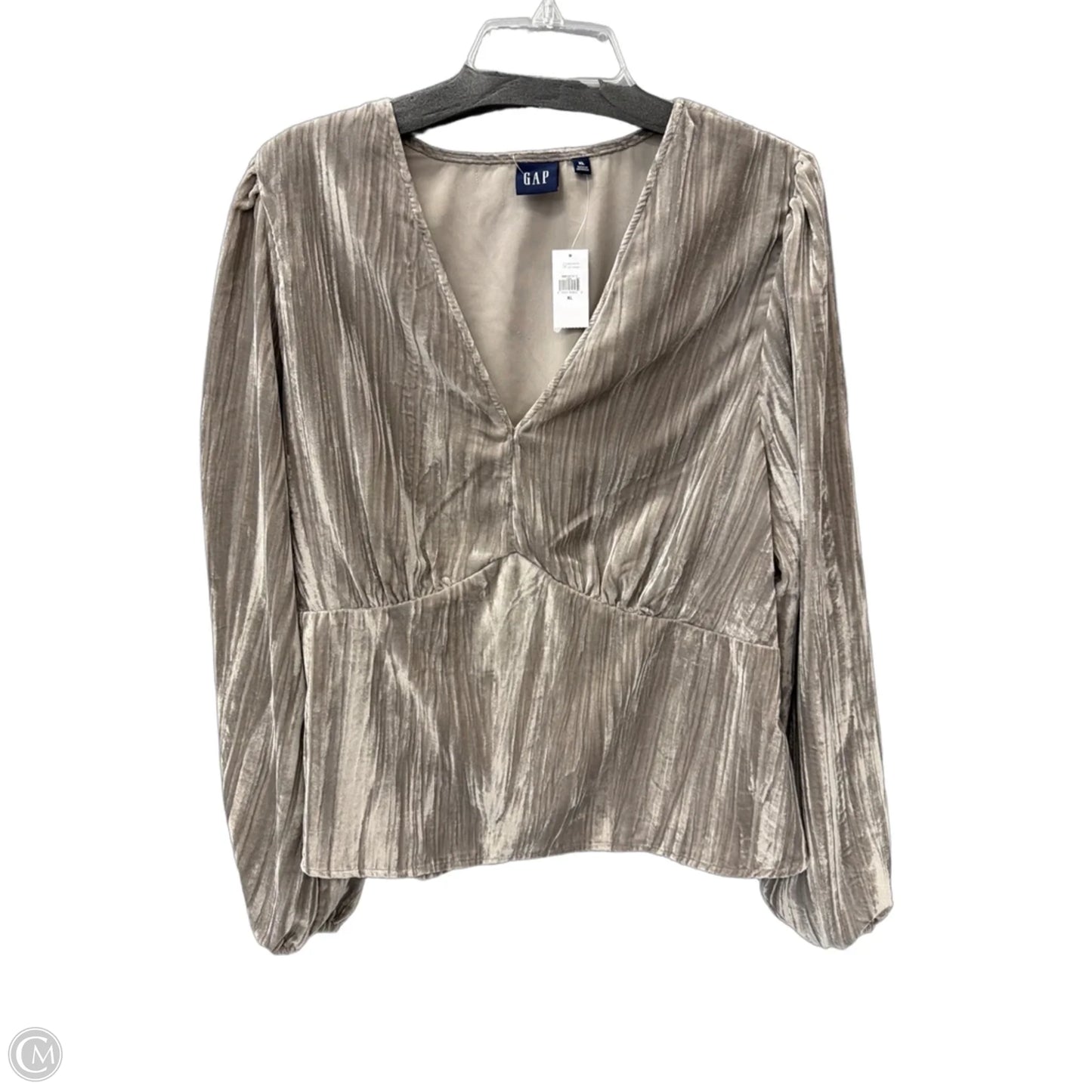 Top Long Sleeve By Gap In Grey, Size: Xl