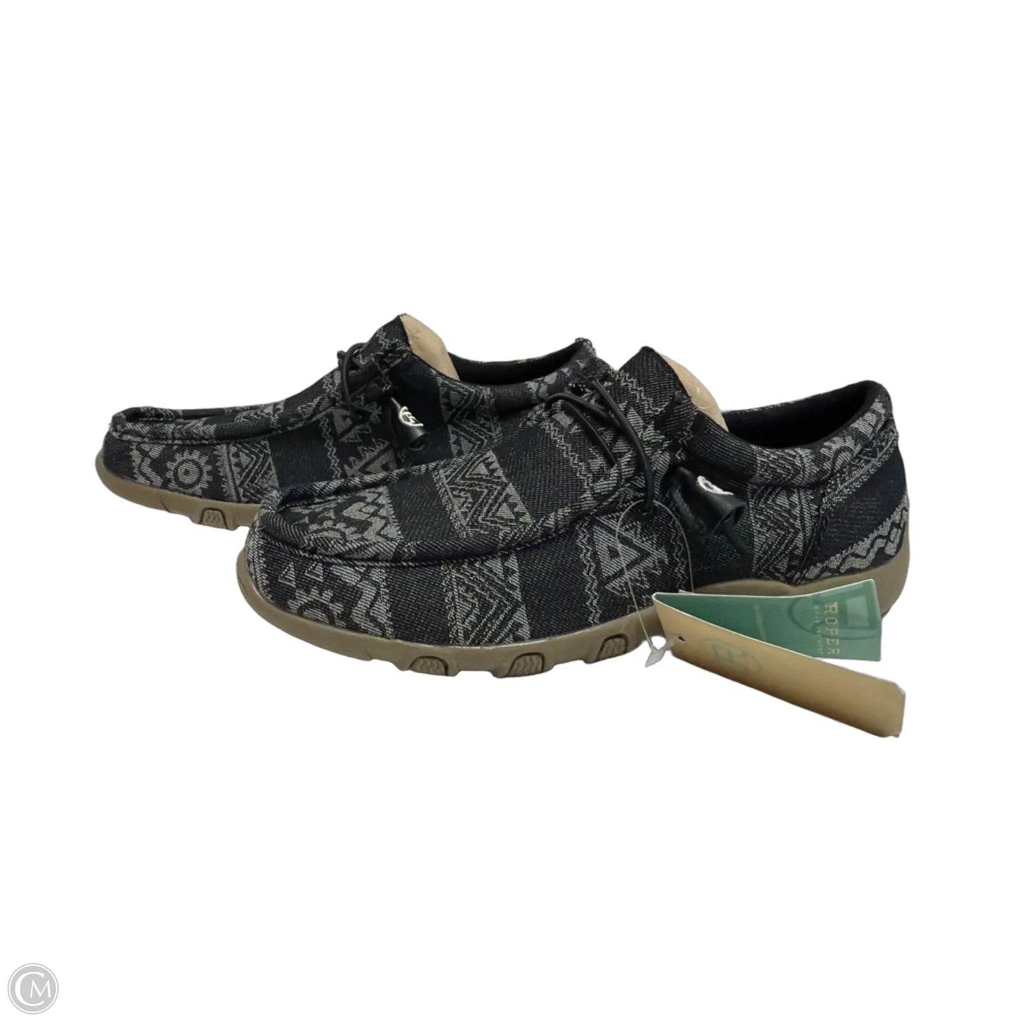 Shoes Flats By Roper In Black & Grey, Size: 6