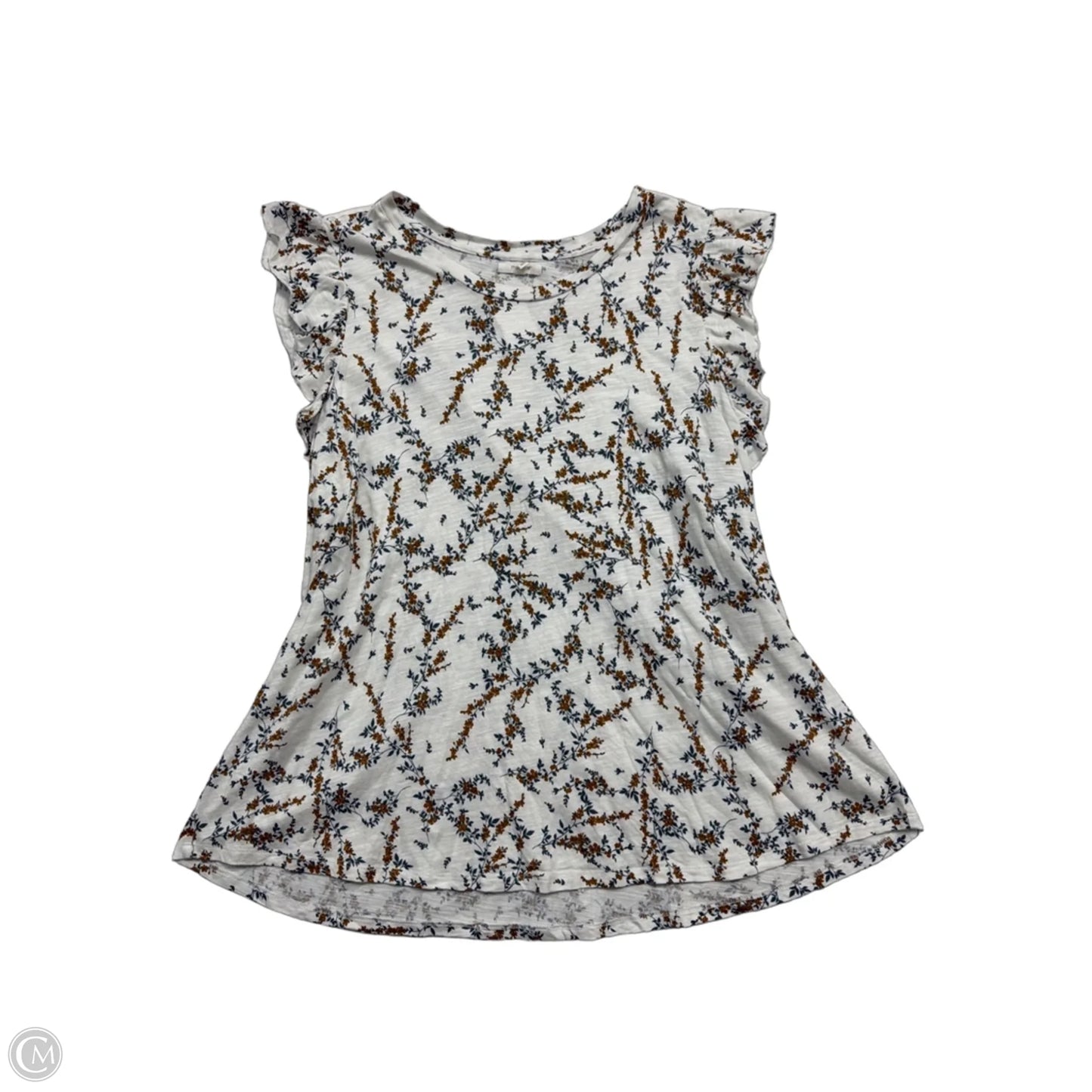 Top Short Sleeve By Maurices In Floral Print, Size: 2x