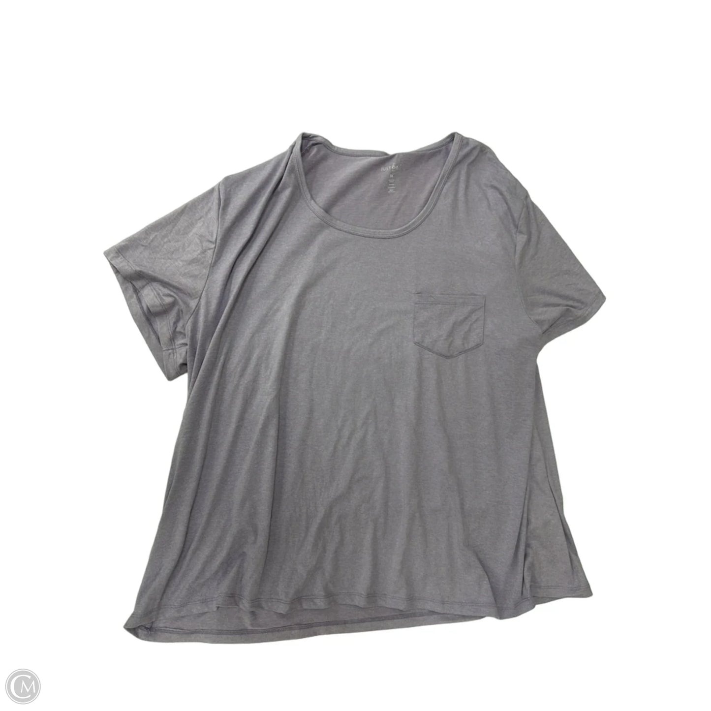 Top Short Sleeve Basic By Just Be In Purple, Size: 3x