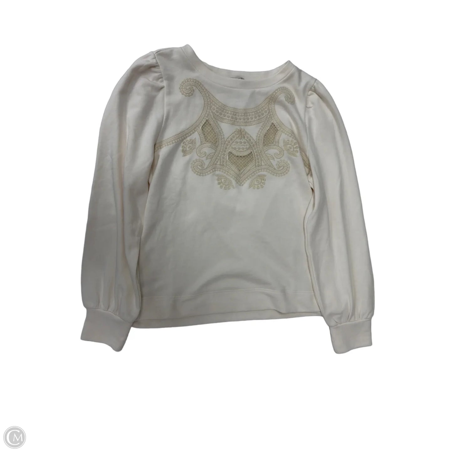 Top Long Sleeve By Loft In Cream, Size: Mp