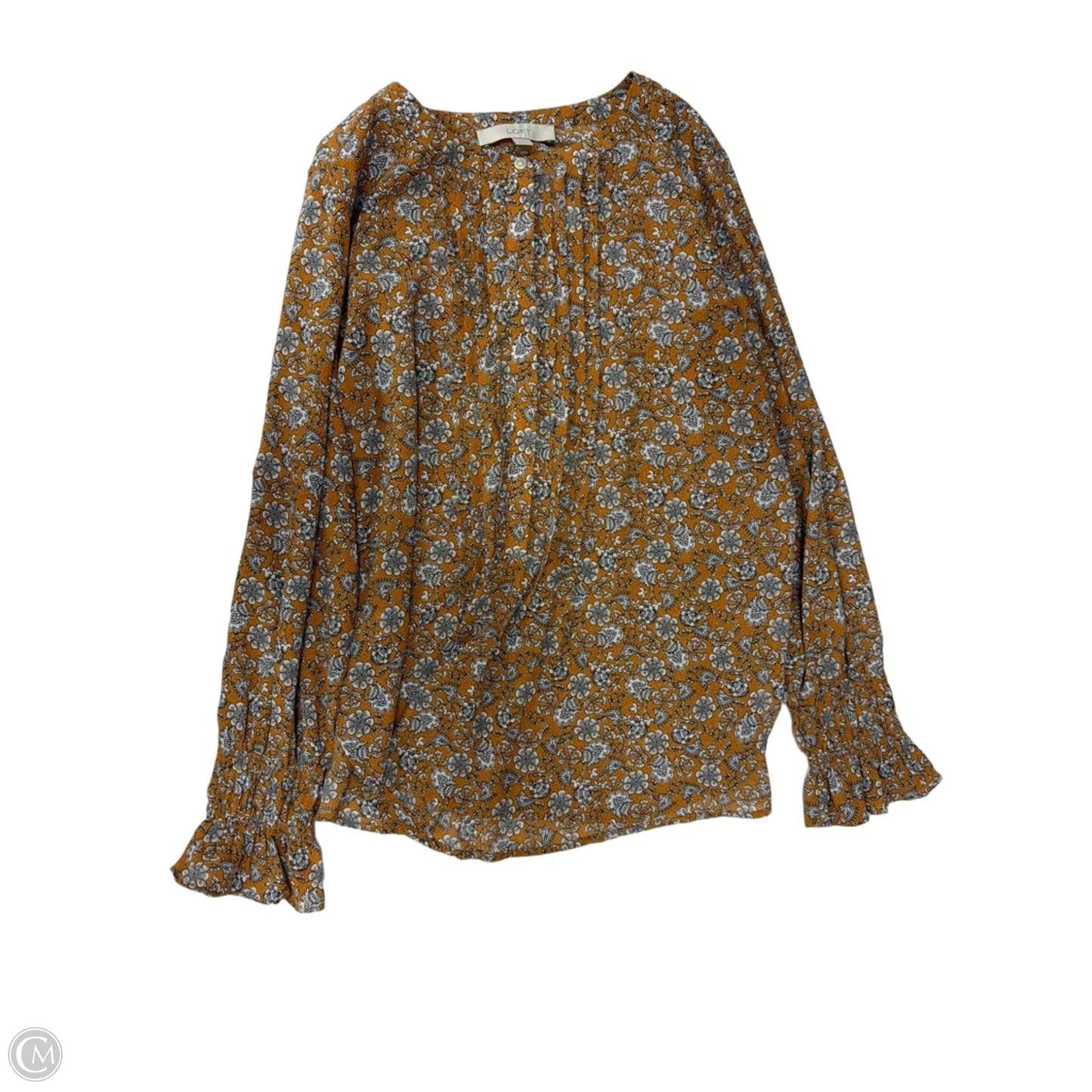 Top Long Sleeve By Loft In Floral Print, Size: S