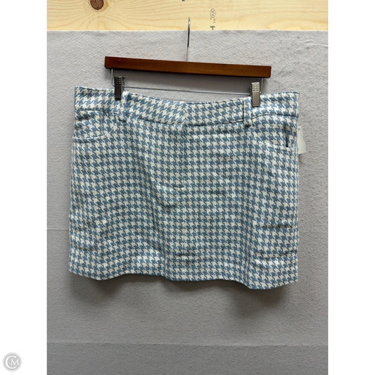 Skirt Mini & Short By Clothes Mentor In Blue & Cream, Size: 1x