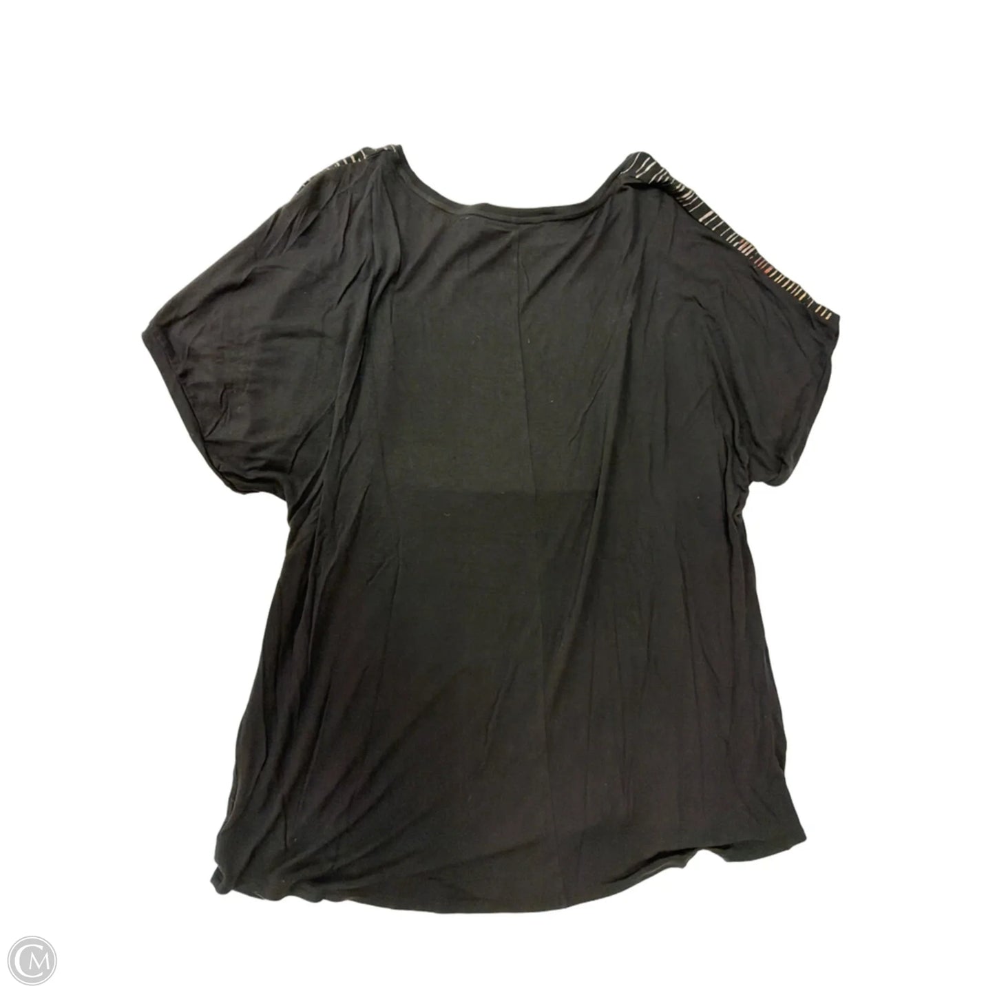 Top Short Sleeve By Apt 9 In Black, Size: 2x