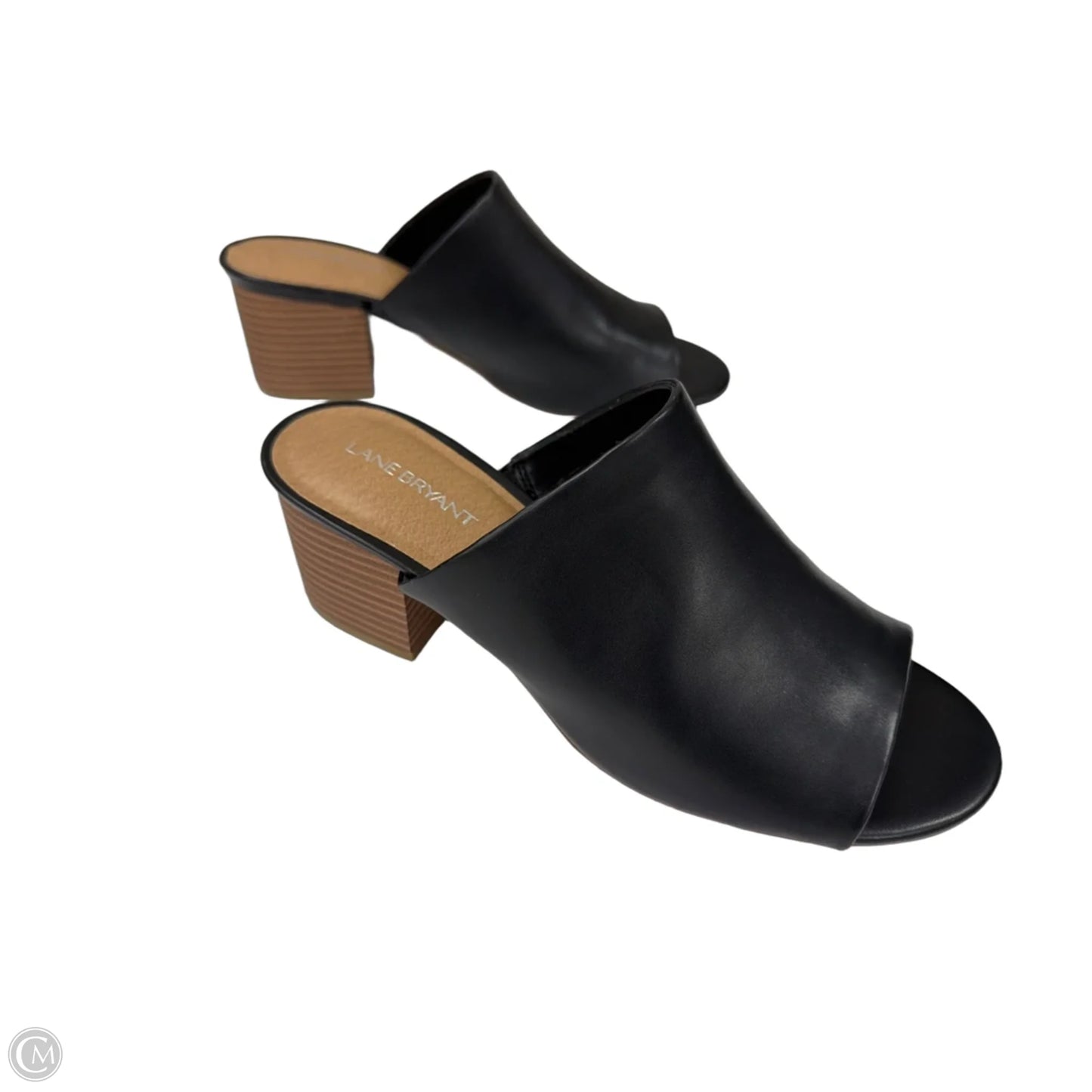 Sandals Heels Block By Lane Bryant In Black, Size: 10