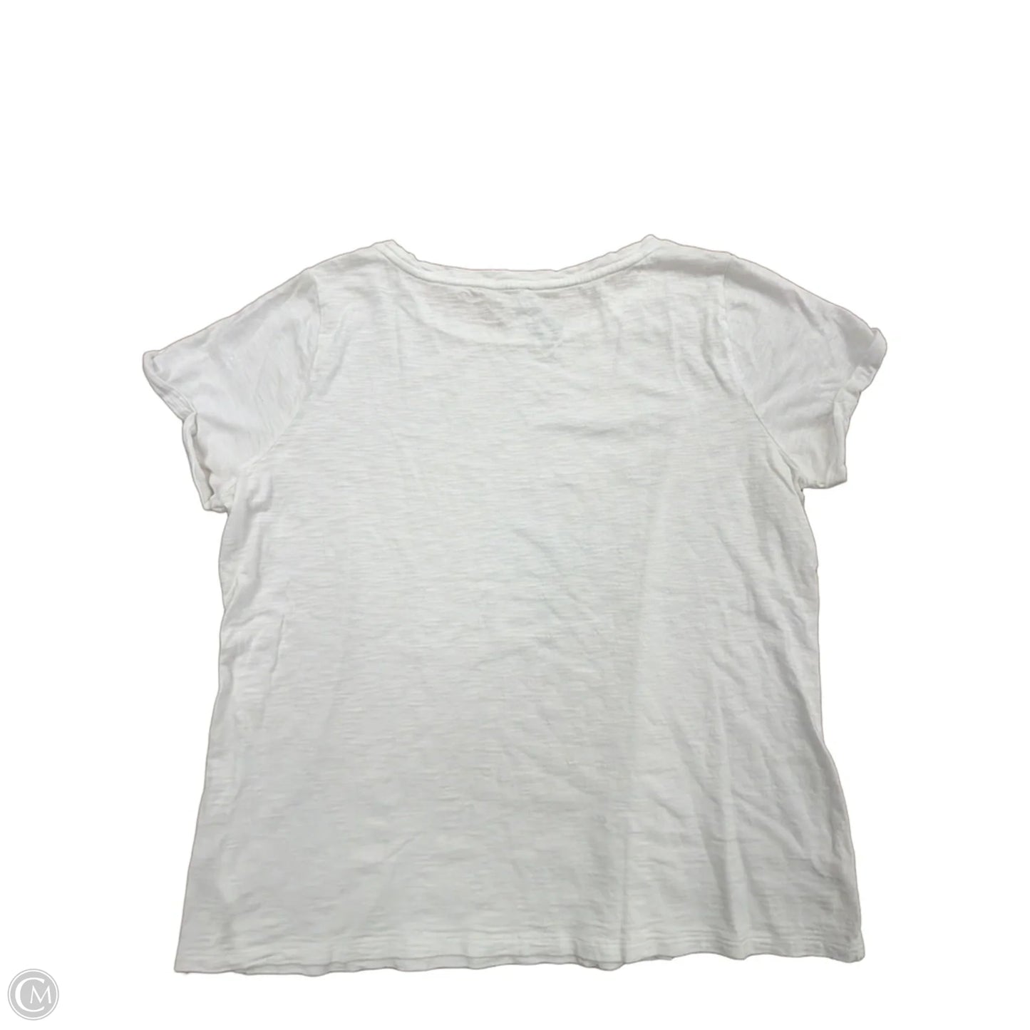 Top Short Sleeve By Talbots In White, Size: 1x
