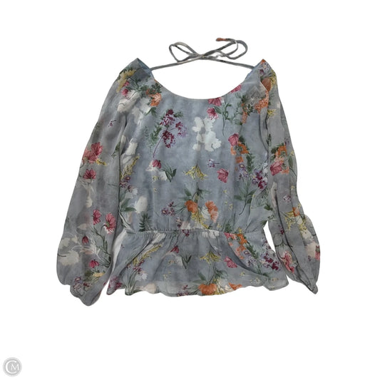 Top Long Sleeve By Kaileigh In Floral Print, Size: Mp